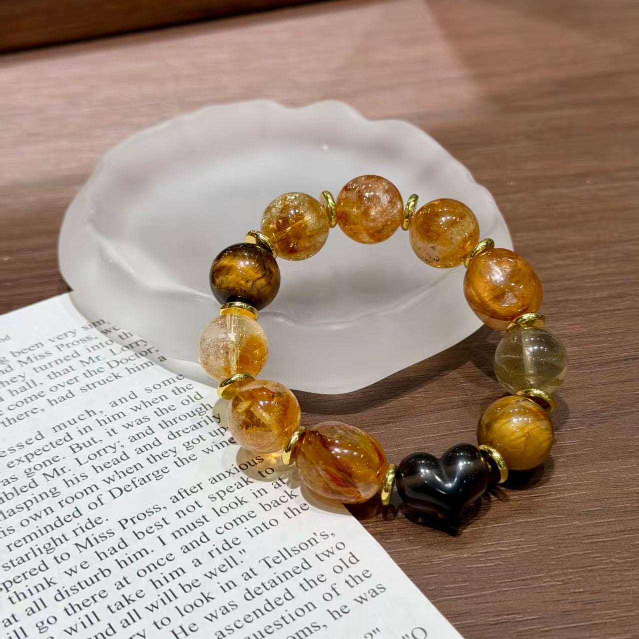 Natural Citrine & Tiger's Eye Crystal Wealth Bracelet