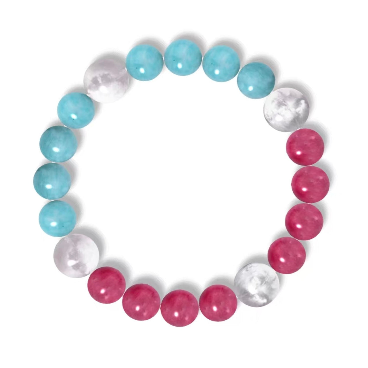 Customizable Tri-Color Symmetry Beaded Bracelet- DIY Option