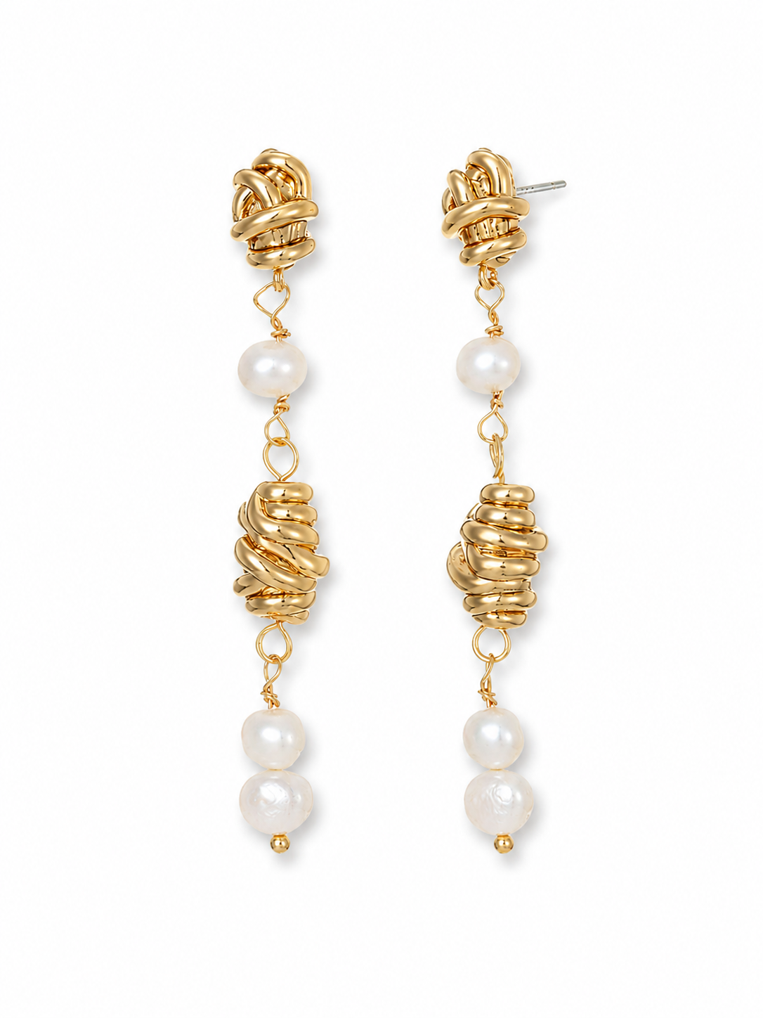 Entwined Fluid Drop Earrings