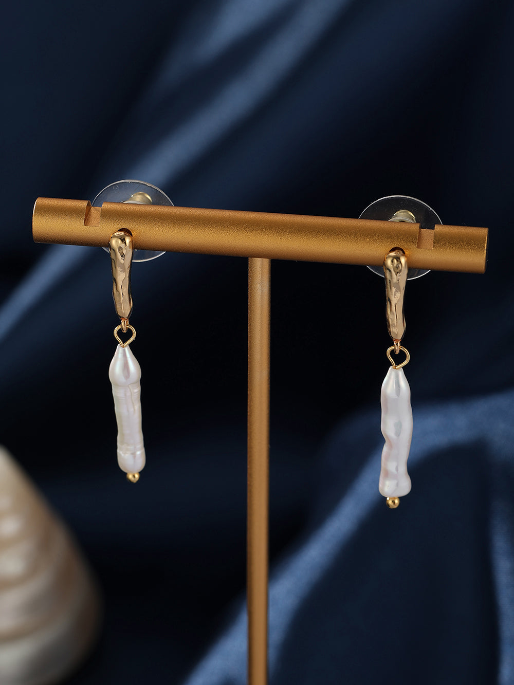 Linear Form Drop Earrings