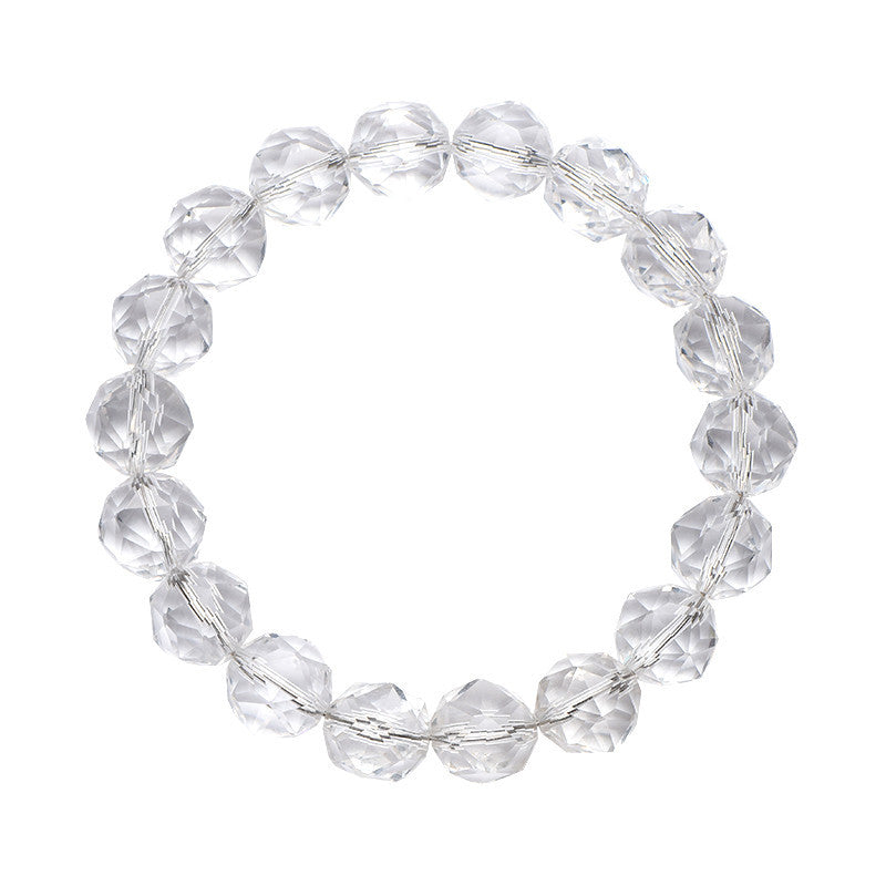 Natural Faceted Clear Quartz Clarity & Energy Crystal Bracelet