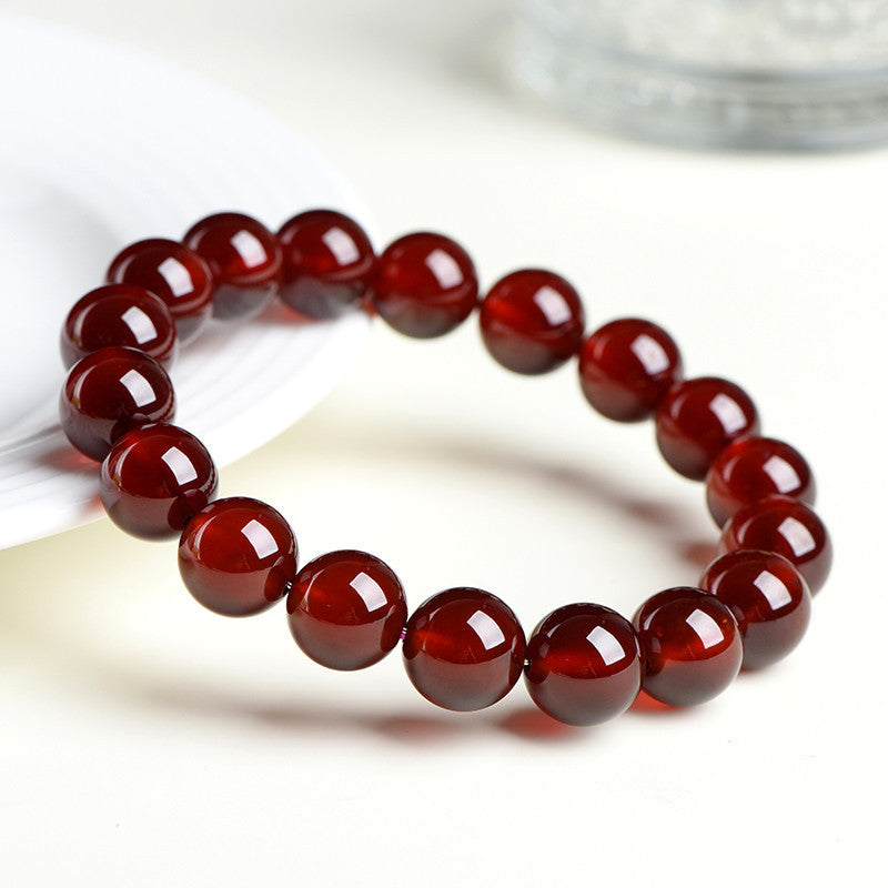 Natural Deep Red Garnet Vitality Healing Crystal Bracelet