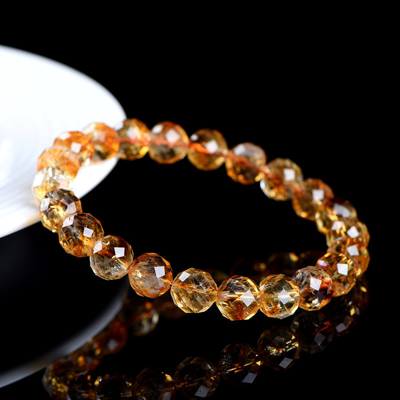 Natural Faceted Citrine Wealth & Success Crystal Bracelet