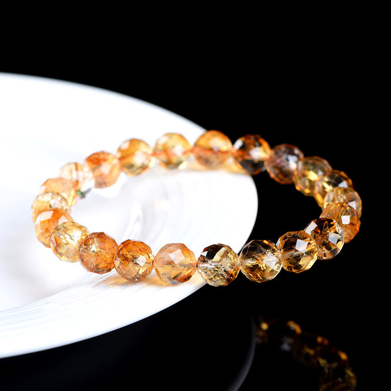 Natural Faceted Citrine Wealth & Success Crystal Bracelet