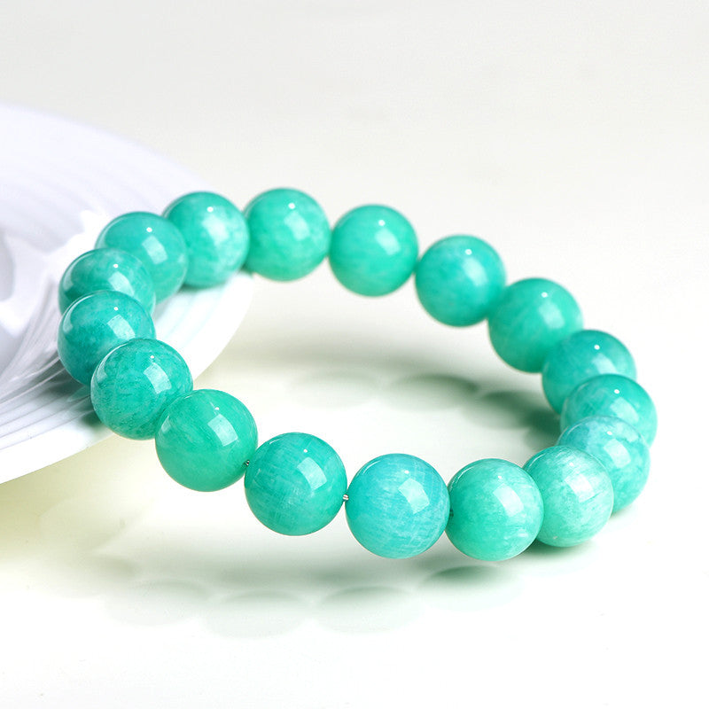 Natural Aqua Amazonite Courage & Truth Healing Crystal Bracelet