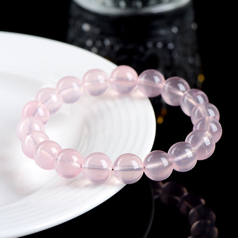 Natural Mozambique Rose Quartz Crystal Bracelet