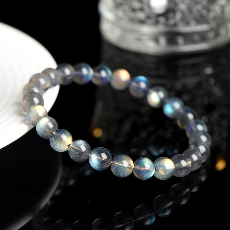 Natural Labradorite Blue Flash Magic & Transformation Crystal Bracelet