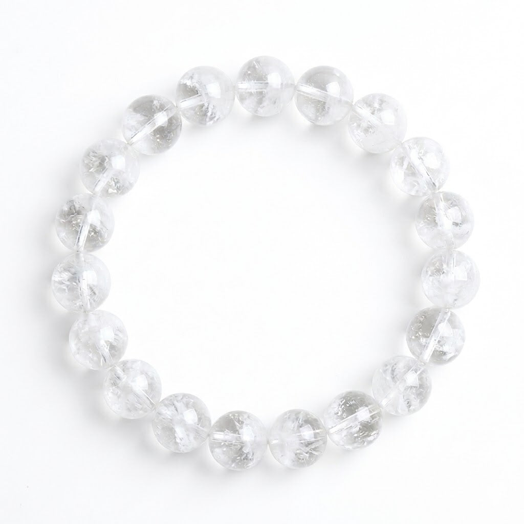 Natural White Phantom Quartz Purifying & Healing Crystal Bracelet
