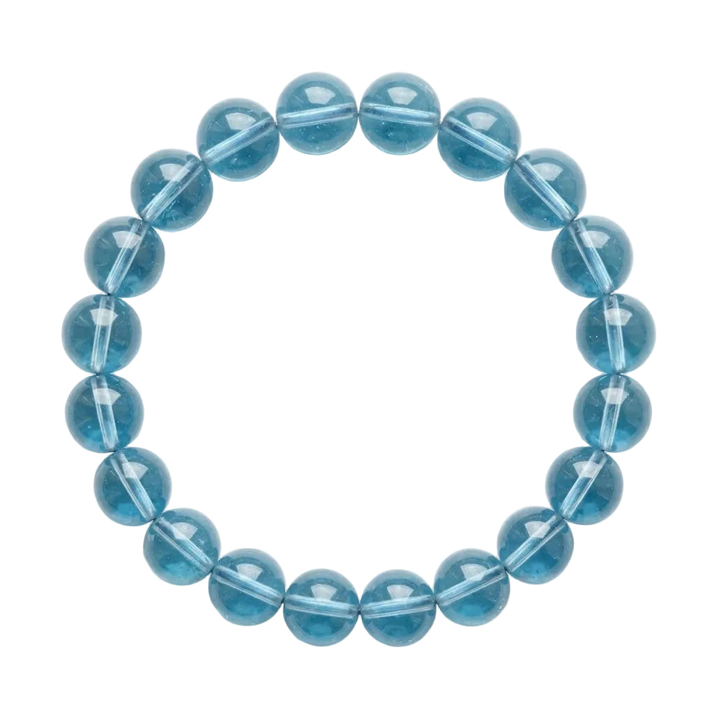 Natural Icy Aquamarine Calming Ocean Crystal Bracelet