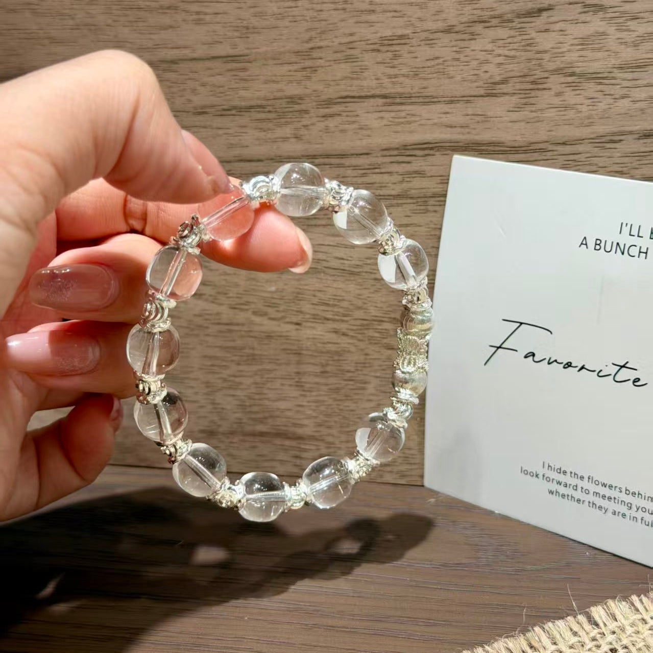 Luminous Clear Quartz & Ornate Silver Purity Bracelet