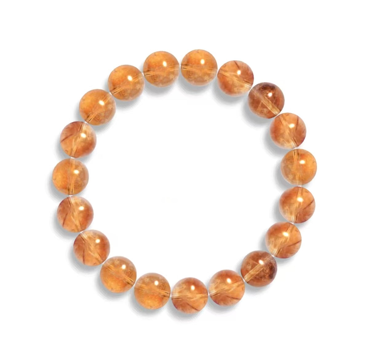 Natural Golden Citrine Azeztulite Crystal Bracelet