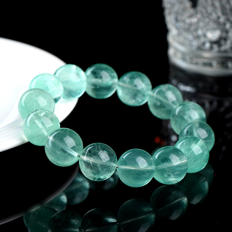 Natural Green Fluorite Focus & Clarity Crystal Bracelet