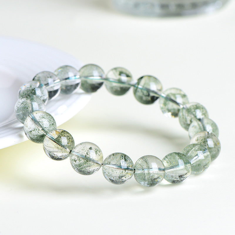 Natural Green Phantom Quartz Prosperity & Growth Crystal Bracelet