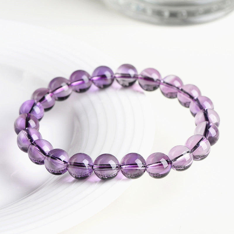 Natural Brazilian Amethyst Calming Crystal Bracelet