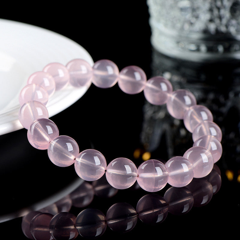 Natural Mozambique Rose Quartz Crystal Bracelet