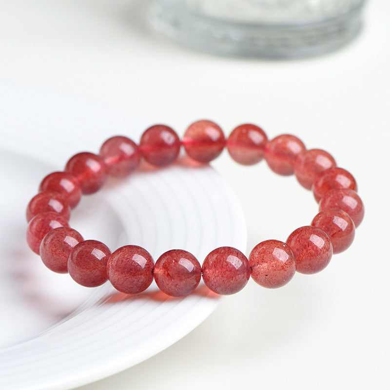 Natural Strawberry Quartz Love Crystal Bracelet
