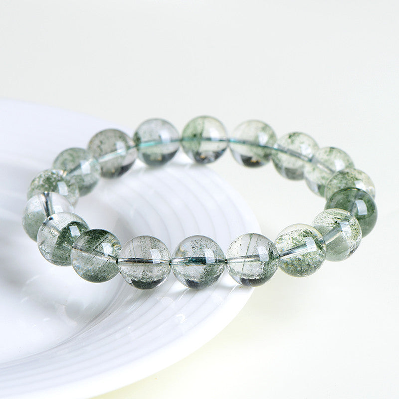 Natural Green Phantom Quartz Prosperity & Growth Crystal Bracelet