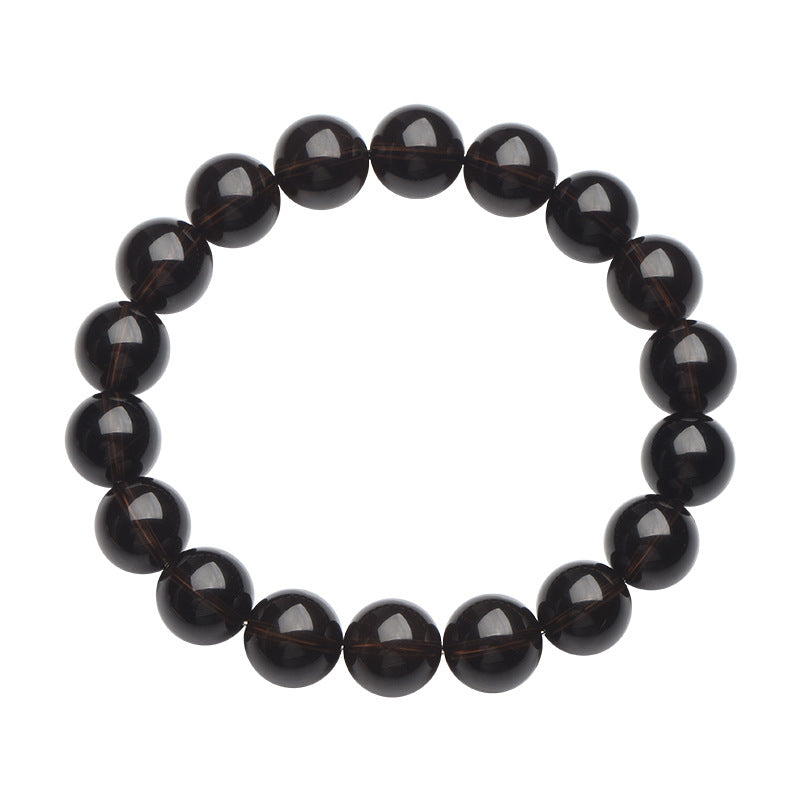 Natural Dark Smoky Quartz Grounding & Protection Crystal Bracelet