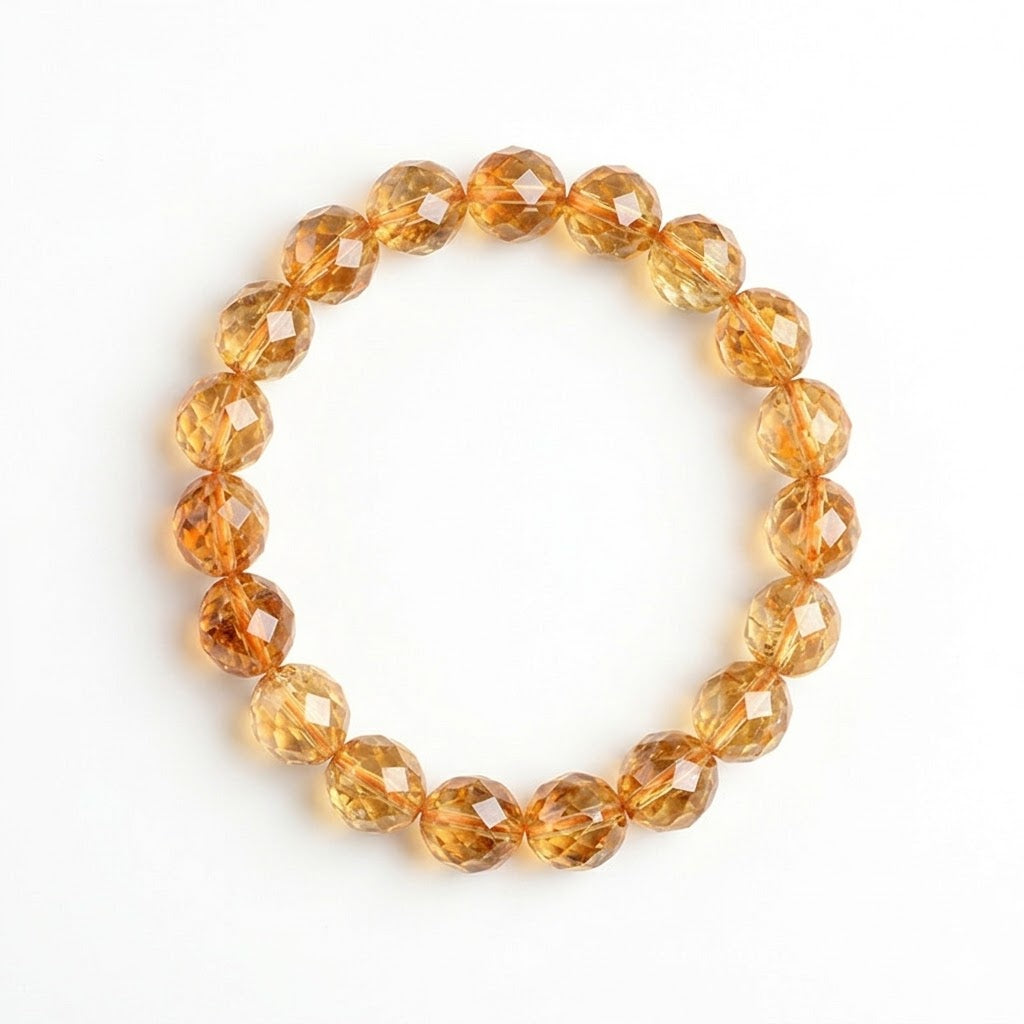 Natural Faceted Citrine Wealth & Success Crystal Bracelet