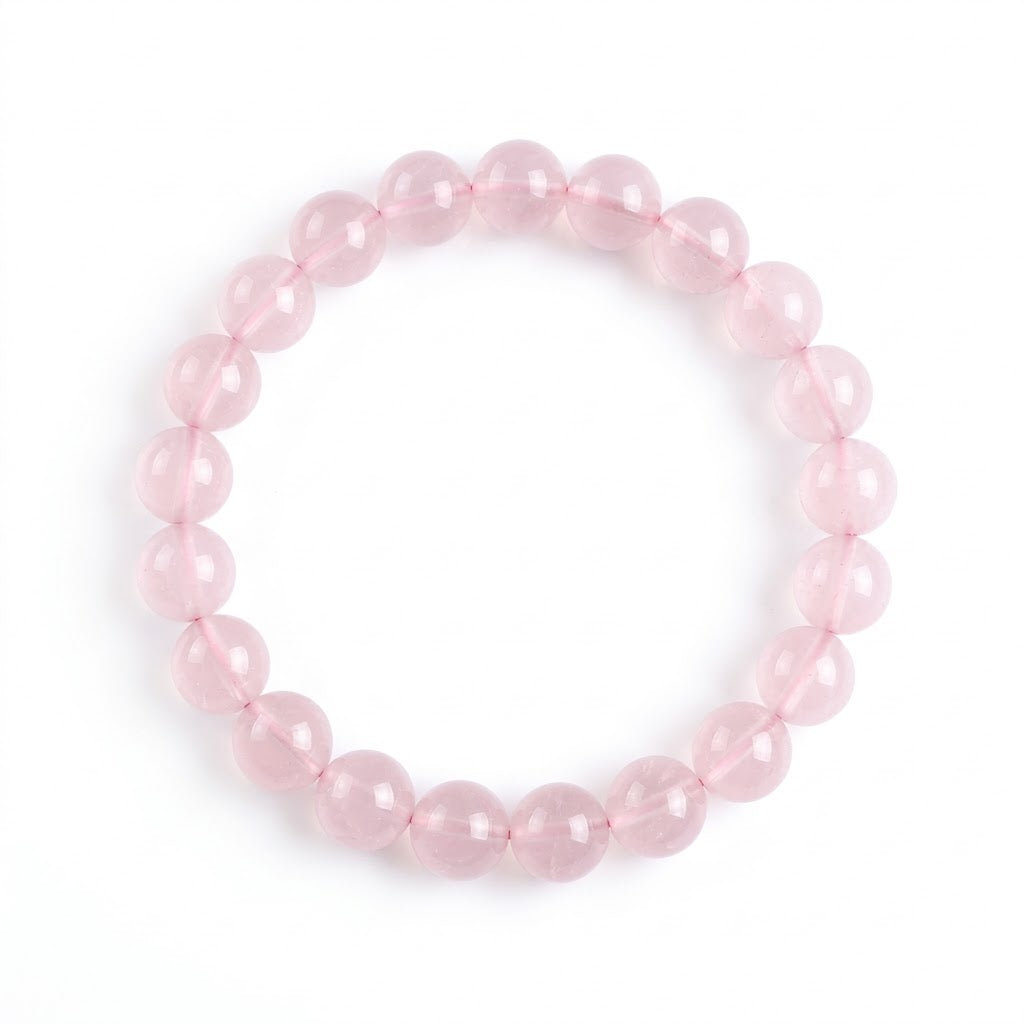Natural Mozambique Rose Quartz Crystal Bracelet