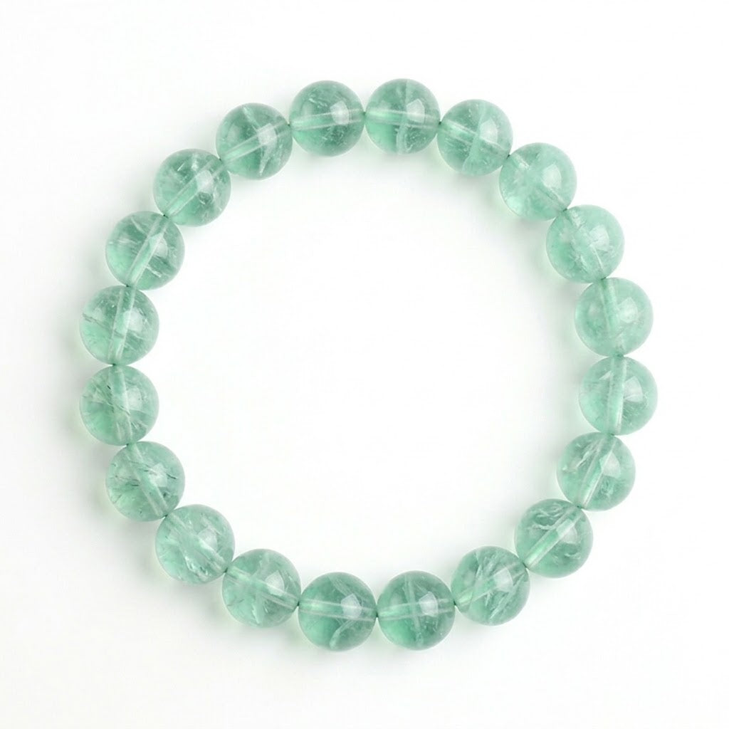 Natural Green Fluorite Focus & Clarity Crystal Bracelet